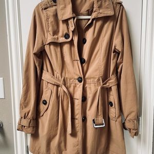 Camel trench coat